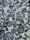 RETAL  popelín algodón 100% estampado flores Lisboa azul