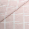 Tela estampada orgánica cuadros picnic color rosa baby (CM) CERTIFICADO GOTS