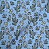 Tela 100% algodón estampado cactus azul (CM)